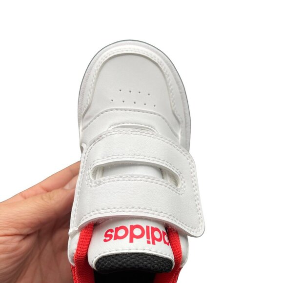 Adidas Toddler Boys Slip on Shoes Size 7 White Black Red Comfortable Sneakers - Picture 7 of 15